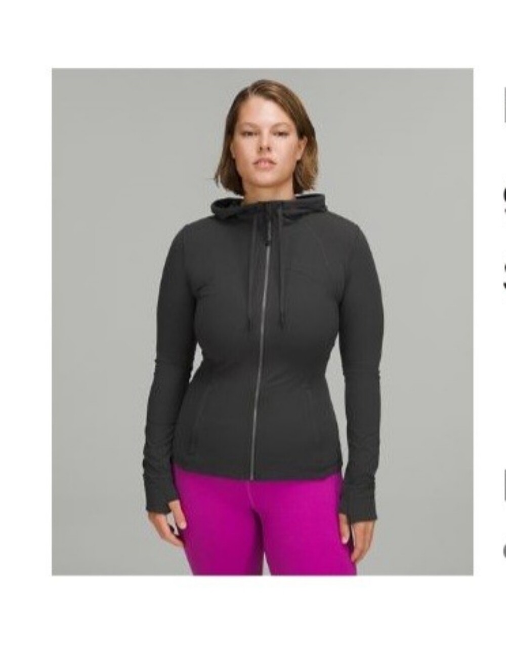 Lululemon Graphite Grey Hooded Defined Sweater - Women's Sz 20